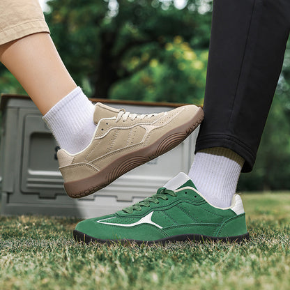 Suede Retro Sneakers – Lightweight Low Top Casual Walking Shoes