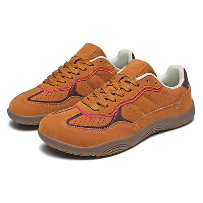Suede Retro Sneakers – Lightweight Low Top Casual Walking Shoes