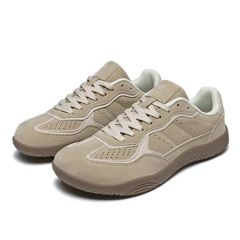 Suede Retro Sneakers – Lightweight Low Top Casual Walking Shoes