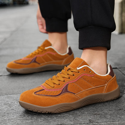 Suede Retro Sneakers – Lightweight Low Top Casual Walking Shoes