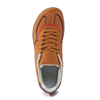 Suede Retro Sneakers – Lightweight Low Top Casual Walking Shoes